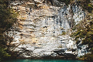 Beautiful mountain lake in Abkhazia