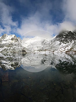 Beautiful mountain lake in High Tatras