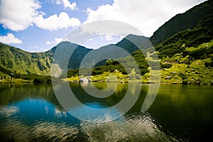 A beautiful mountain lake landscape in Tatry