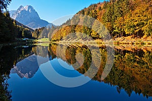 Beautiful mountain lake Riessersee in Bavaria