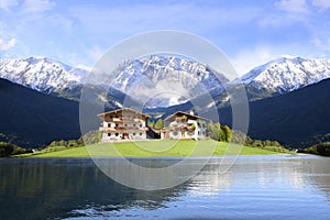 Beautiful mountain lakes in the Alps in Bavaria