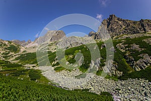 A beautiful mountain landscape above tree line