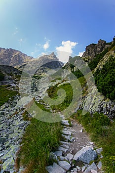 A beautiful mountain landscape above tree line