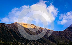 A beautiful mountain landscape above tree line