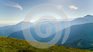 A beautiful mountain landscape above tree line