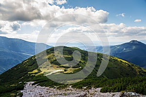 A beautiful mountain landscape above tree line