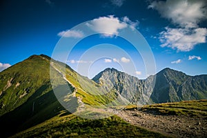 A beautiful mountain landscape above tree line