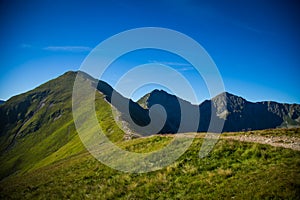 A beautiful mountain landscape above tree line