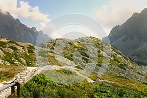 A beautiful mountain landscape above tree line