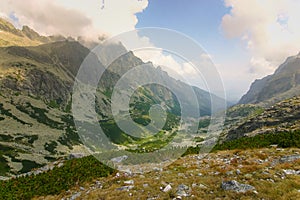 A beautiful mountain landscape above tree line