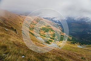 A beautiful mountain landscape above tree line