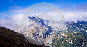 A beautiful mountain landscape above tree line