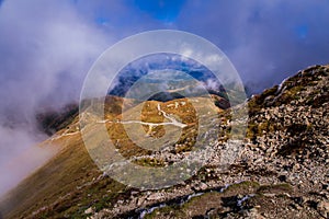 A beautiful mountain landscape above tree line