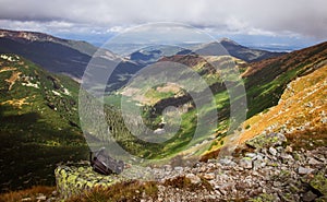 A beautiful mountain landscape above tree line