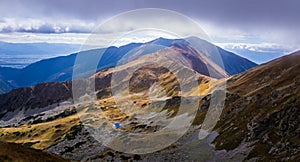 A beautiful mountain landscape above tree line