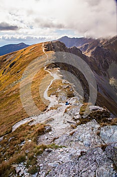 A beautiful mountain landscape above tree line