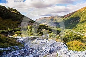 A beautiful mountain landscape above tree line