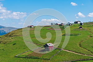 Beautiful mountain landscape in Ajara, Village in beautiful valley