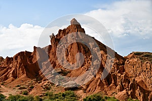 Beautiful mountain landscape in the canyon Fairy Tale, Kyrgyzstan