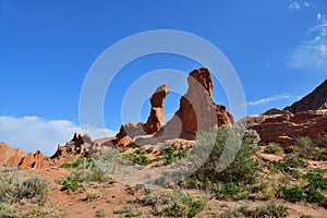 Beautiful mountain landscape in the canyon Fairy Tale, Kyrgyzstan