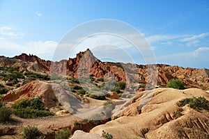 Beautiful mountain landscape in the canyon Fairy Tale, Kyrgyzstan