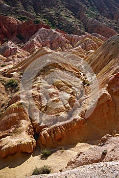 Beautiful mountain landscape in the canyon Fairy Tale, Kyrgyzstan