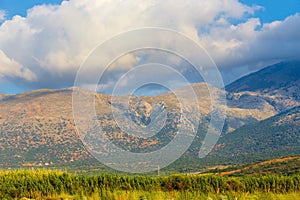 Beautiful mountain landscape of Cret, Greece