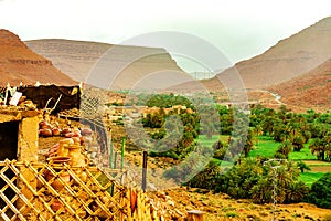 A beautiful mountain landscape, a geological wonder . Atlas Mountains, Morocco