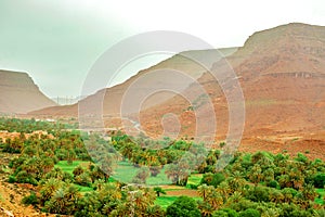A beautiful mountain landscape, a geological wonder . Atlas Mountains, Morocco