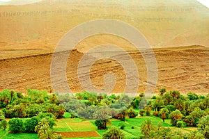 A beautiful mountain landscape, a geological wonder . Atlas Mountains, Morocco