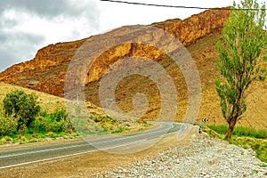 A beautiful mountain landscape, a geological wonder . Atlas Mountains, Morocco