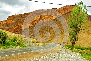 A beautiful mountain landscape, a geological wonder . Atlas Mountains, Morocco