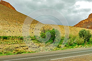 A beautiful mountain landscape, a geological wonder . Atlas Mountains, Morocco