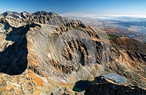 Beautiful mountain landscape. High Tatras mountains in Slovakia