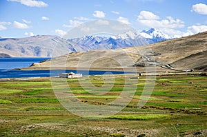 Beautiful mountain landscape inTso Moriri lake, Ladakh, Jammu and Kashmir