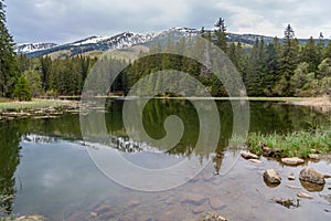 Mountain landscape with a lake