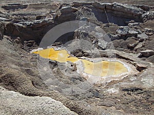 Sinkholes near the Dead Sea. Israel