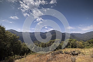 beautiful mountain landscape of montseny