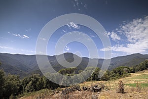 beautiful mountain landscape of montseny