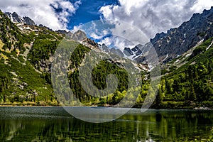 Beautiful mountain landscape. Popradske Pleso, Tatra National Park, Slovakia