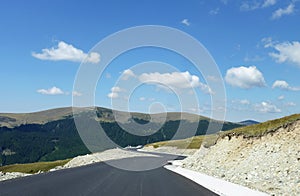 Beautiful mountain landscape with road in Romania