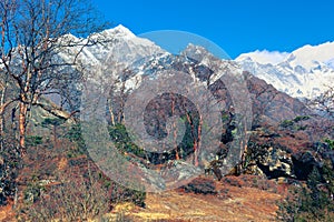 Beautiful mountain landscape of Sagarmatha National Park. Solu Khumbu, Sagarmatha NP, Nepal photo