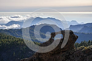 Beautiful mountain landscape before sunset, Gran Canaria