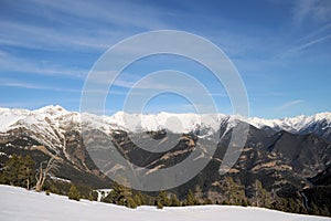 Beautiful mountain landscape - Vallnord, Principality of Andorra, Europe. photo
