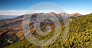 Krásná horská krajina. Západní Tatry na Slovensku