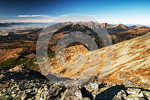 Krásná horská krajina. Západní Tatry na Slovensku