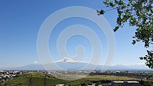 Beautiful mountain landscapes. Mount Ararat,where Noah`s Ark landed after the biblical flood