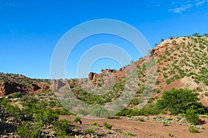 Beautiful mountain red rock valley in Argentina