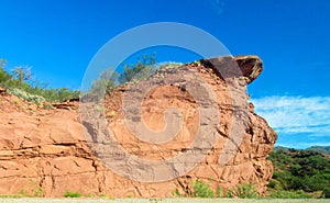 Beautiful mountain red rock valley in Argentina