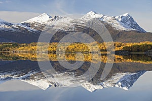 Beautiful mountain reflection from Norway